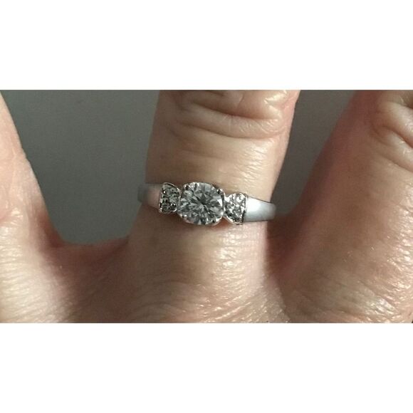 2.5Ct Round & Channel 3 Pc. Wedding/Bridal Ring Set Sz 9~Platinum over .925SS - Picture 5 of 7